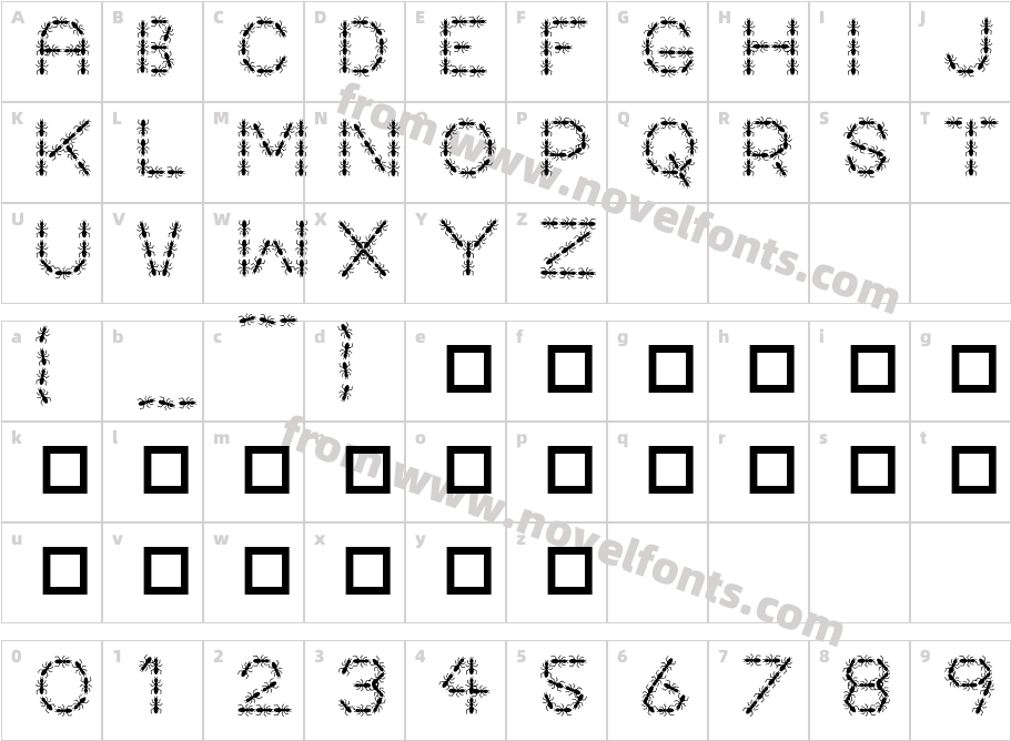 AntPileCharacter Map