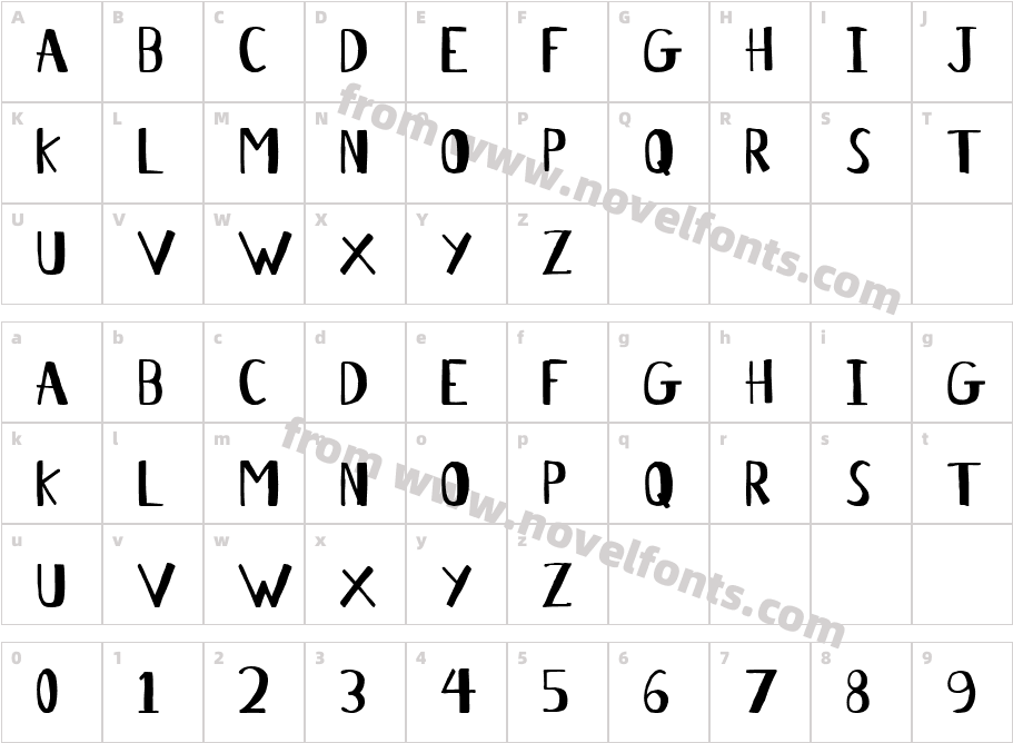 Antelope HCharacter Map