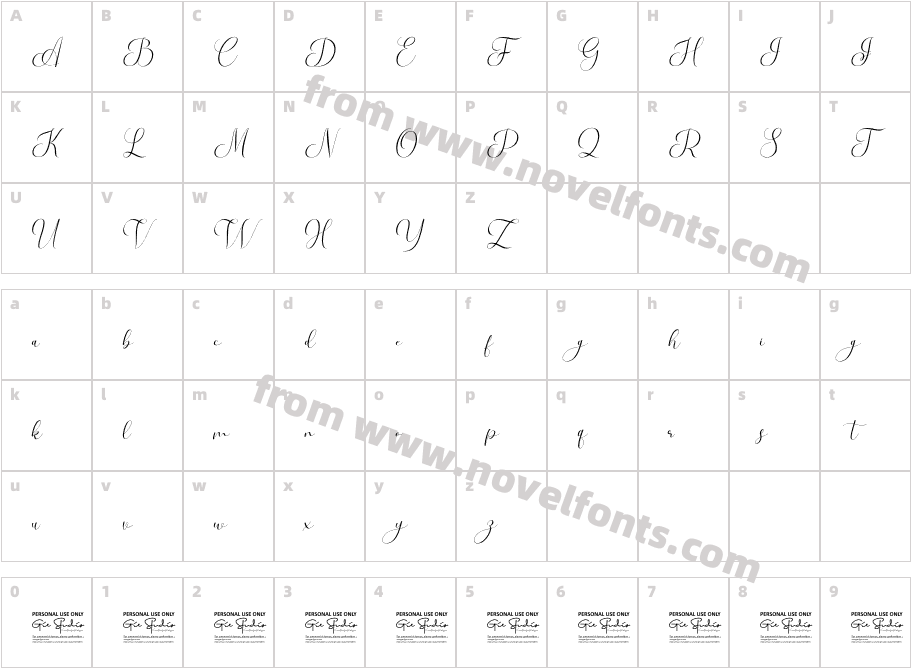 Anthea Personal Use ONLYCharacter Map