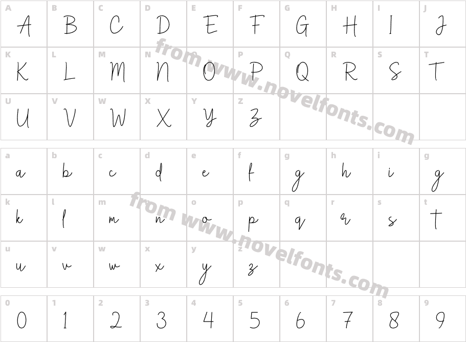 Anthem Minimalism scriptCharacter Map