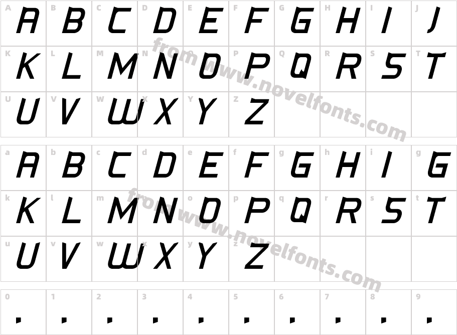 CS-Fox ItalicCharacter Map