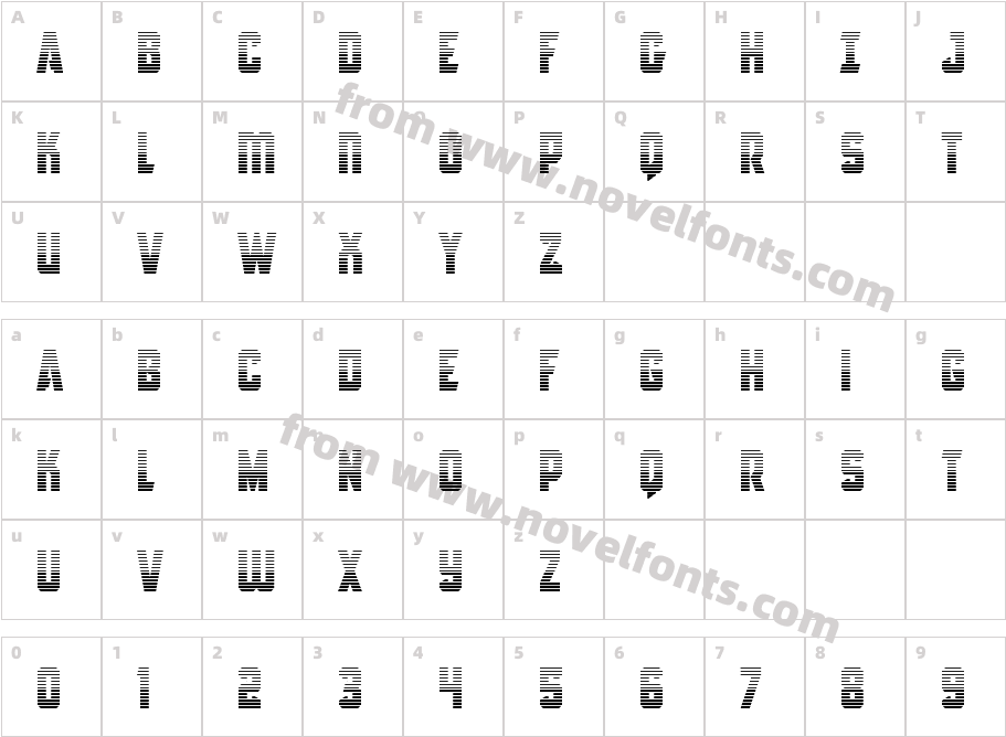 Antilles GradientCharacter Map