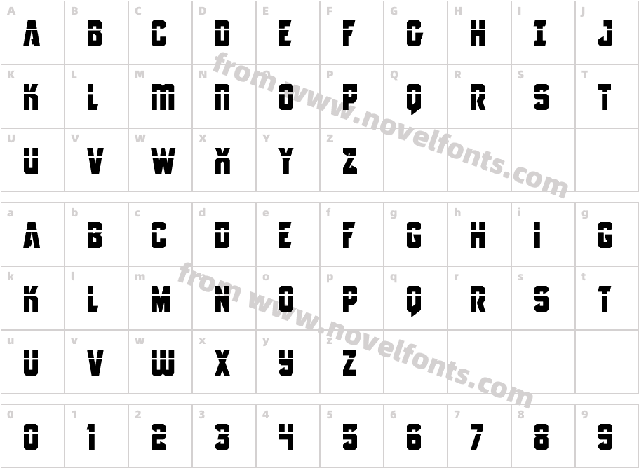 Antilles LaserCharacter Map