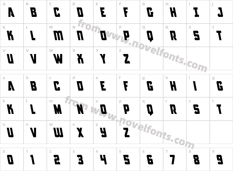 Antilles LeftalicCharacter Map