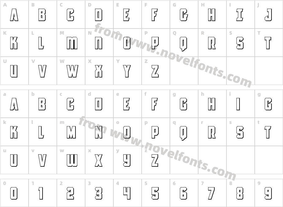 Antilles OutlineCharacter Map