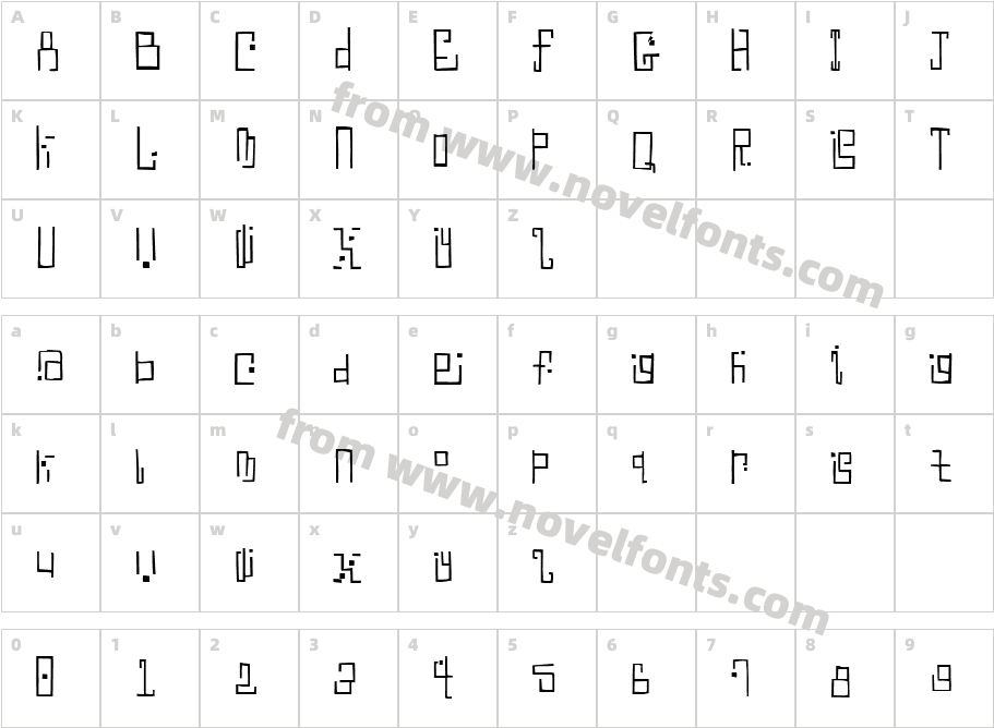 Antimony BlueCharacter Map