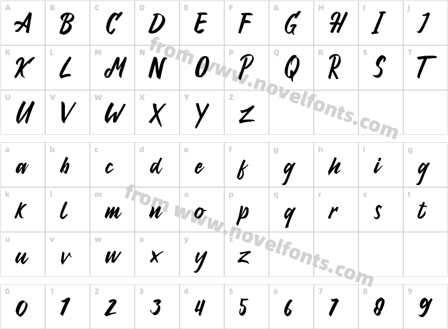 Antoine RegularCharacter Map