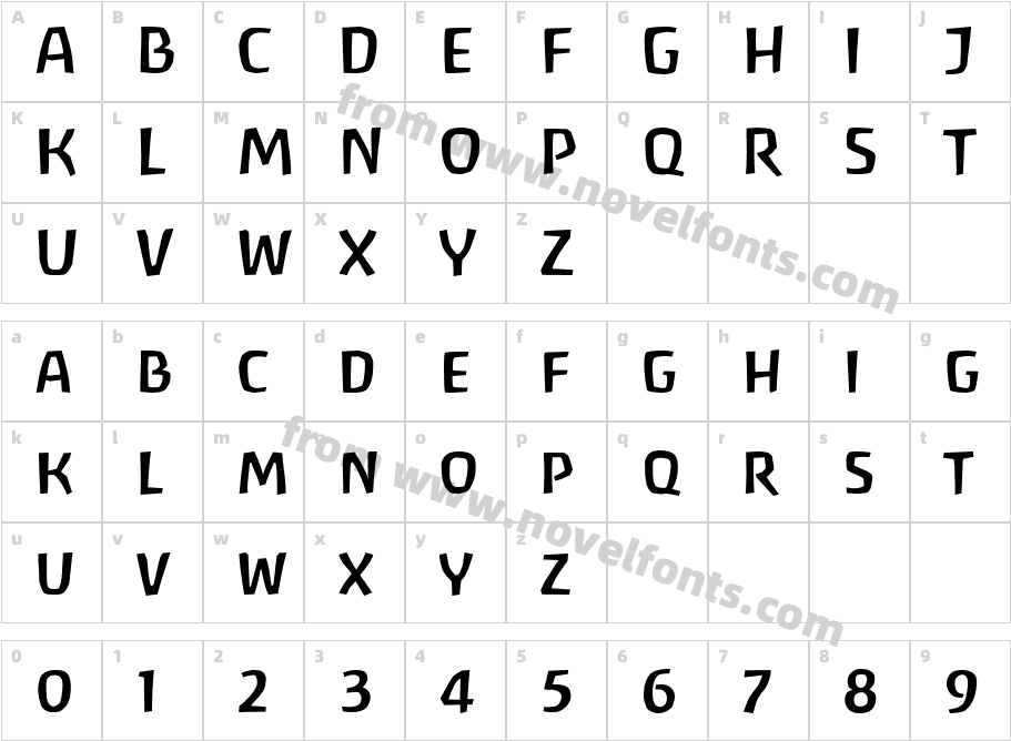 Antropos  FreefontCharacter Map