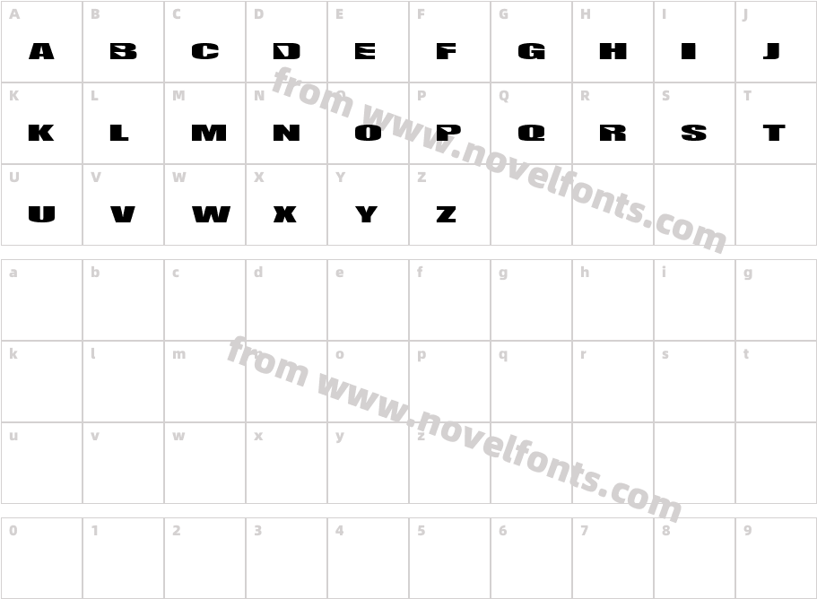 CUBIFONKCharacter Map