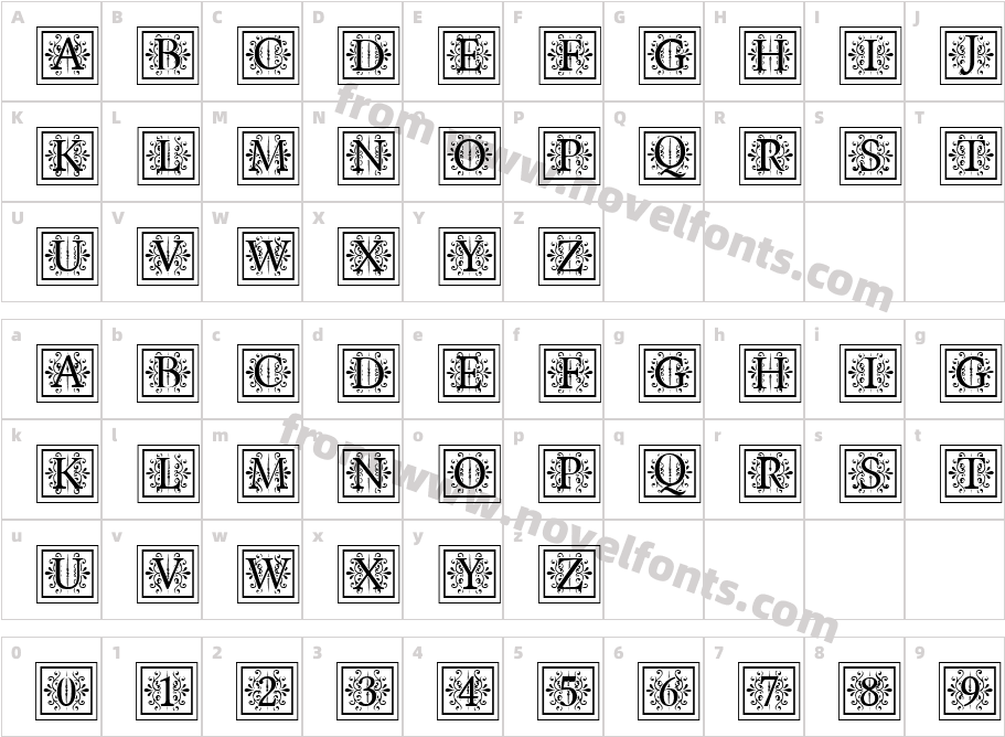 Apex Lake RegularCharacter Map