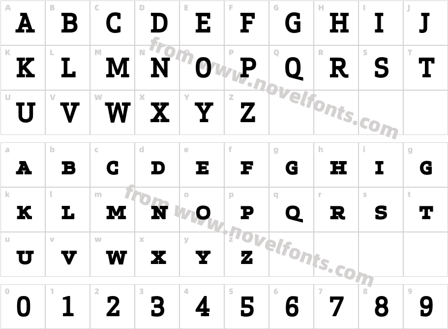 ApexSerif-BoldCapsCharacter Map