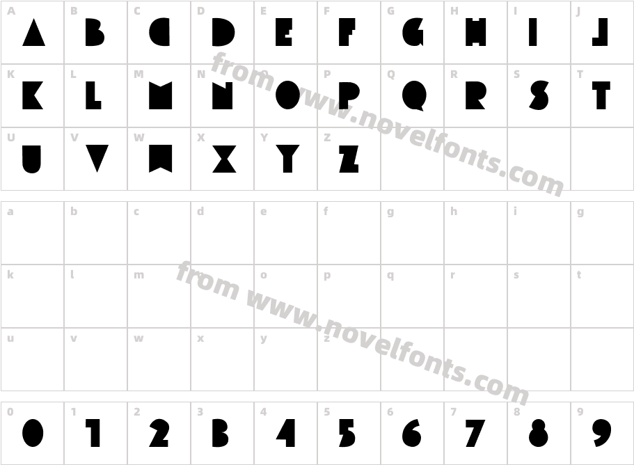 CUTTY_CRECharacter Map