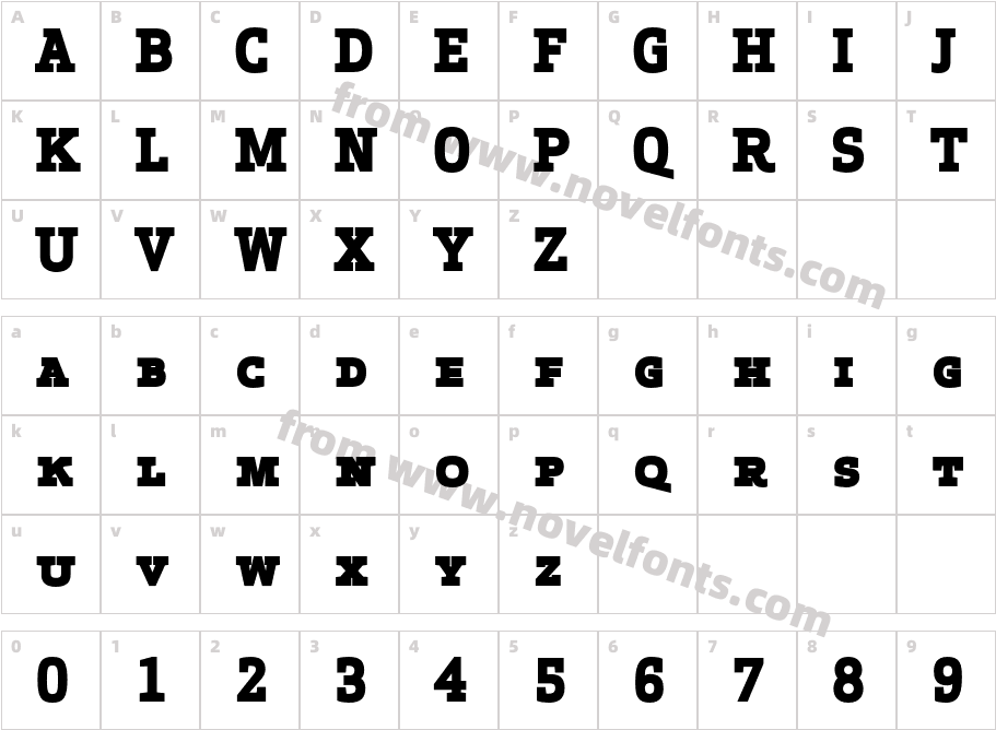 ApexSerif-ExtraBoldCapsCharacter Map