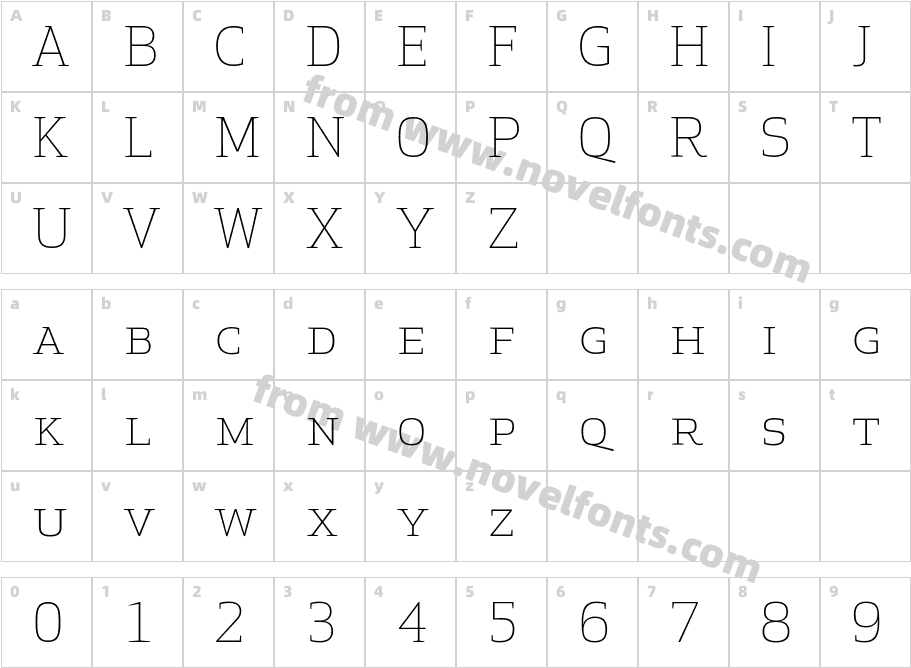 ApexSerif-LightCapsCharacter Map