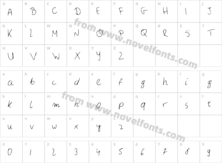 ApplauseFontCharacter Map