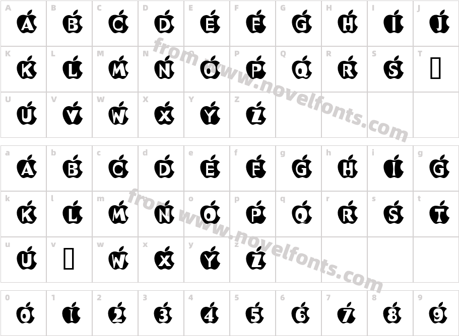 Apple AnticsCharacter Map