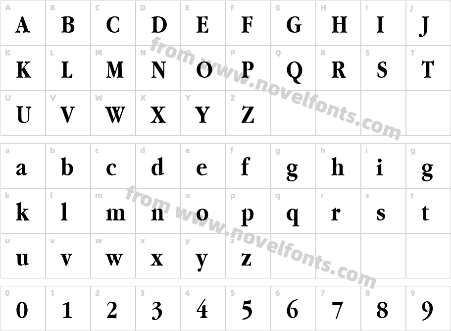 Apple Garamond BoldCharacter Map