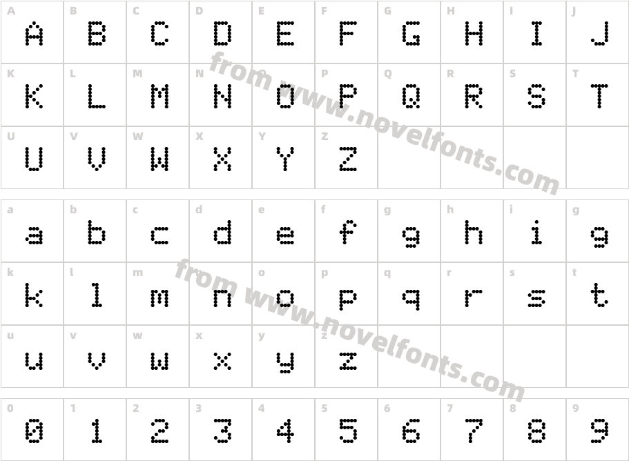 Apple II Screen TypefaceCharacter Map