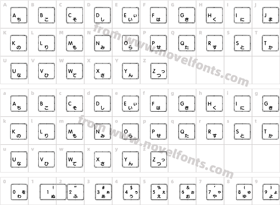 Apple Japanese KeyboardCharacter Map