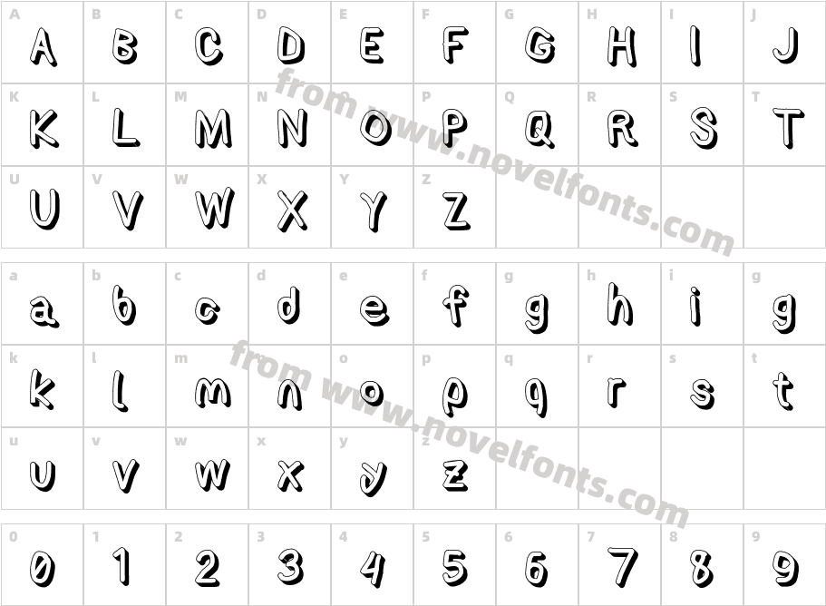 AppleStorm Shadow Extra BoldCharacter Map