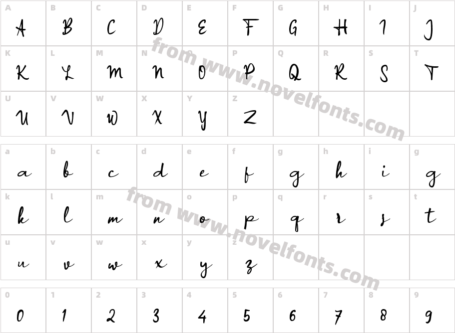 Applicant Signature_Character Map