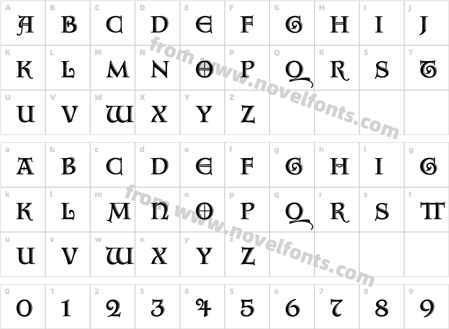 AquitaineInitialsICG-AltCharacter Map