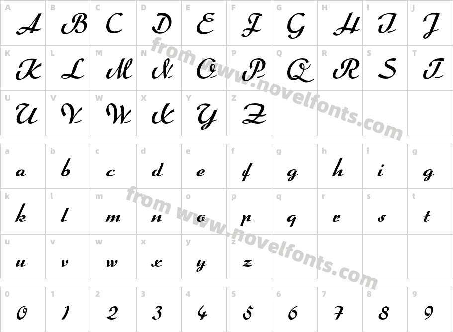 ArabellaPro-MediumCharacter Map