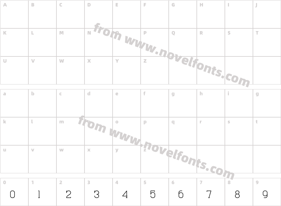 Arabic Cabo FontCharacter Map