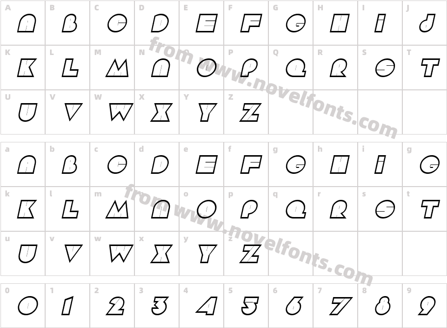 Aramis ItalicCharacter Map