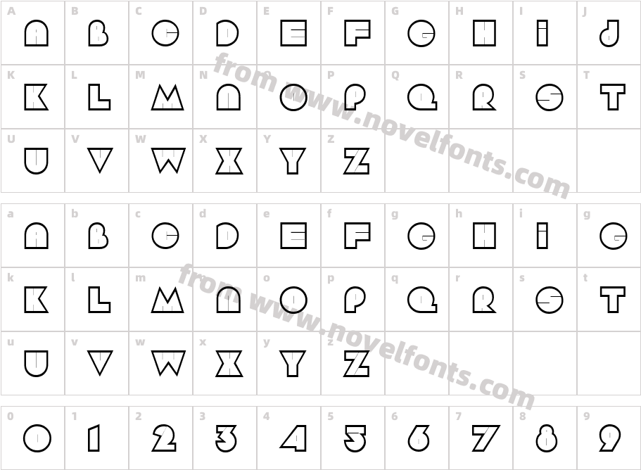 Aramis RegularCharacter Map