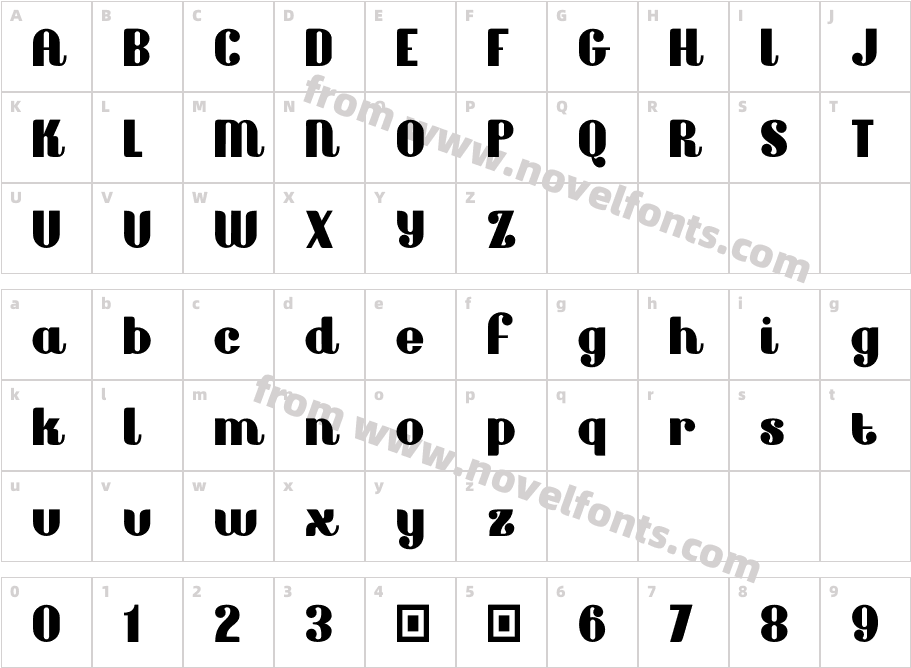 Arancello DEMO RegularCharacter Map