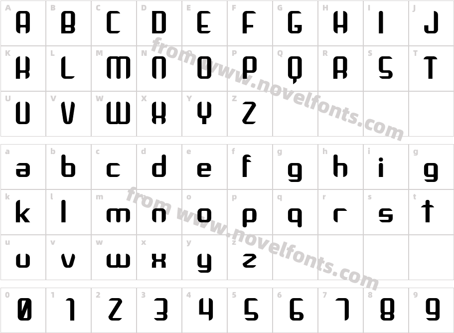 Arbeka  BoldCharacter Map