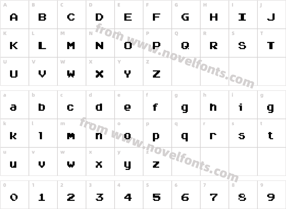 Arcadepix Plus RegularCharacter Map