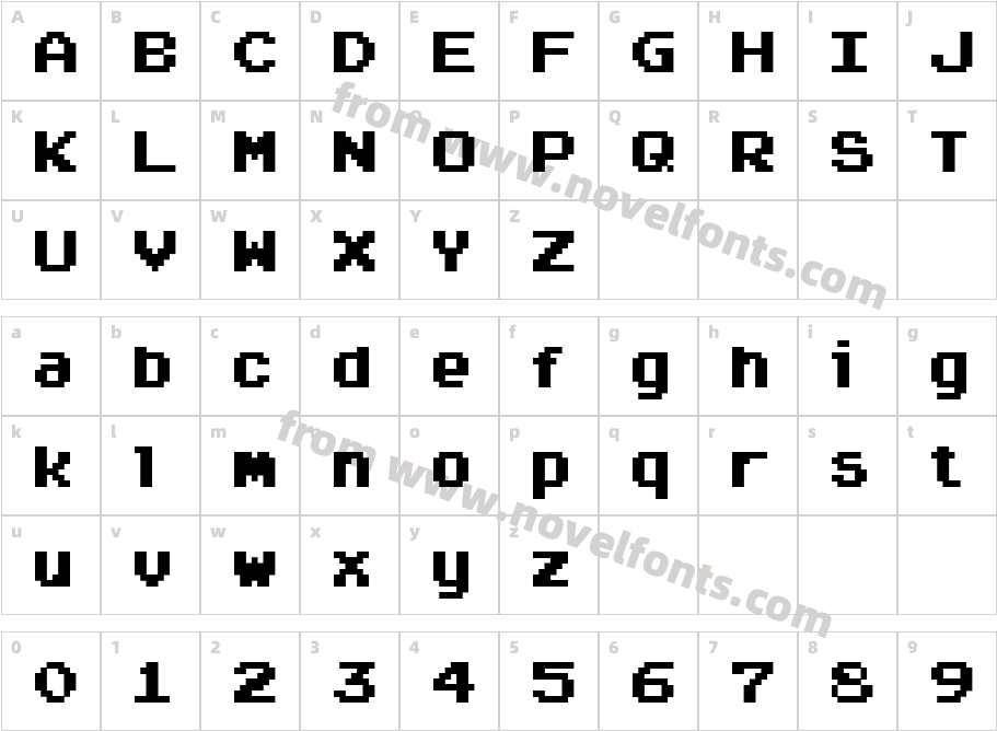 ArcadepixCharacter Map