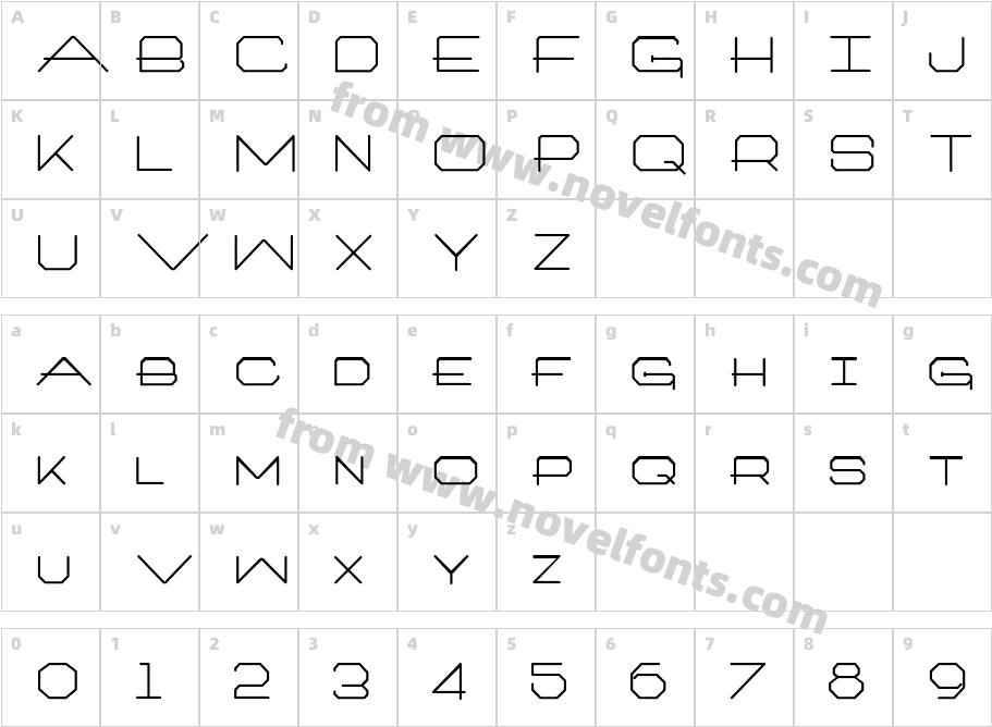 ArchitextOneTypeCharacter Map