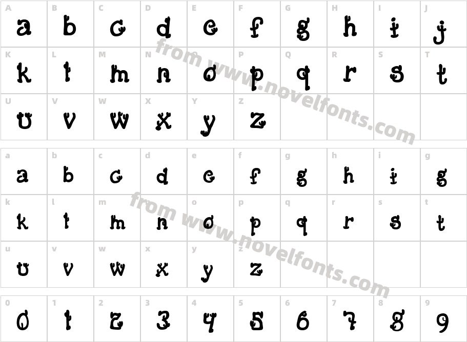 Cactus Sandwich FillCharacter Map