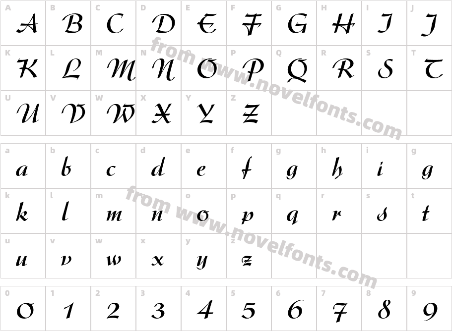 ArkonaBQ-MediumCharacter Map