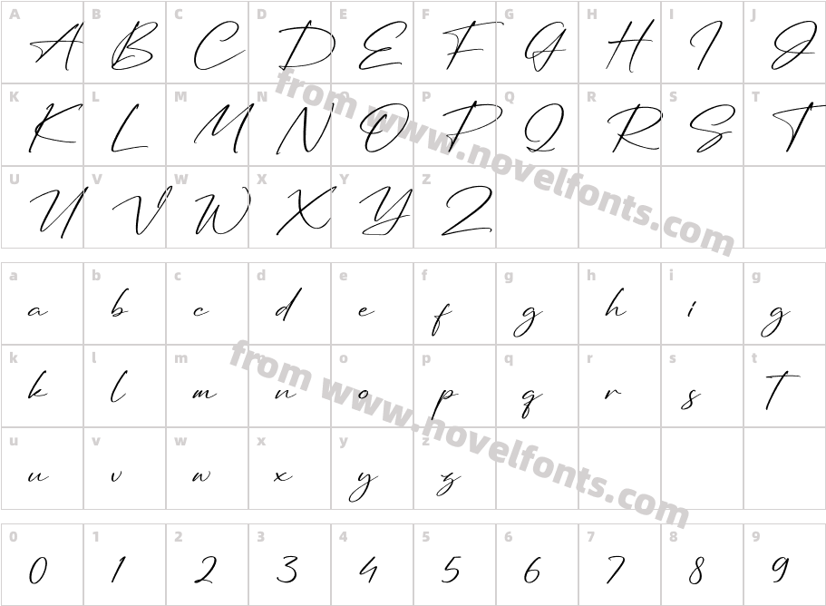 Arolse Belmonteria ScriptCharacter Map