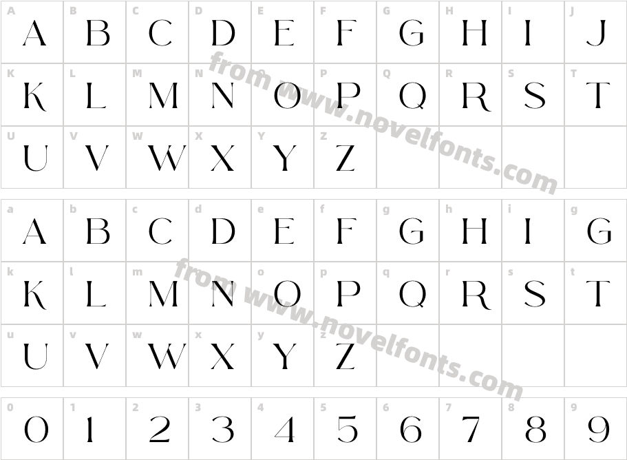 Arolse Belmonteria SerifCharacter Map