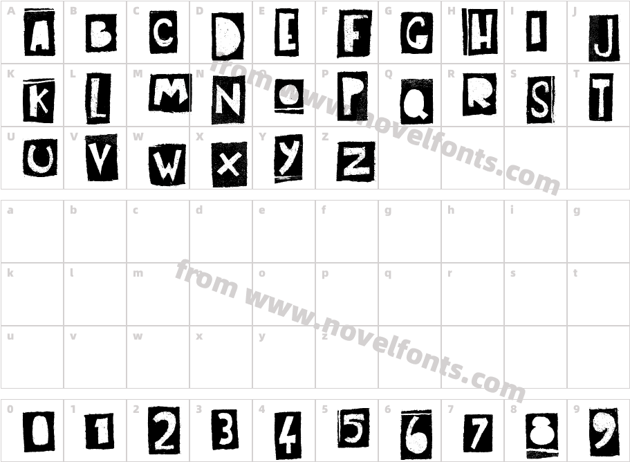 Art PostCharacter Map