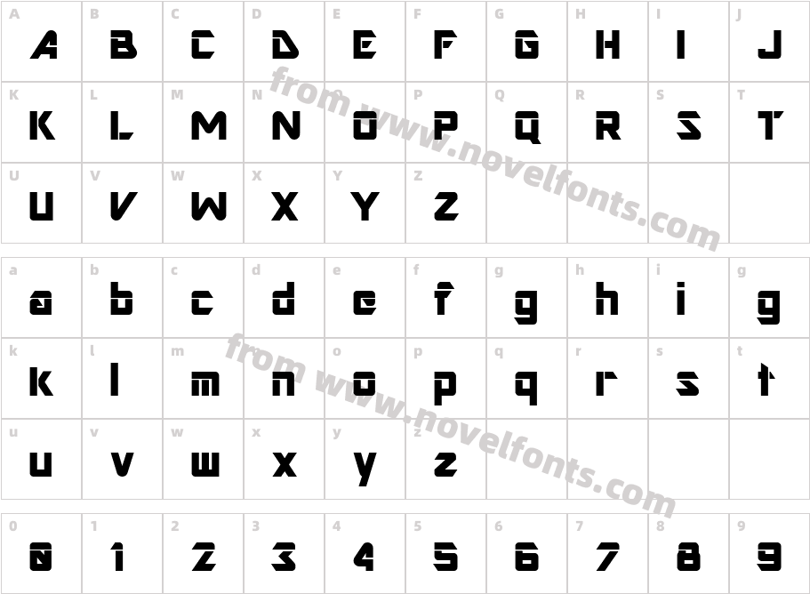 Art Regular ttnormCharacter Map