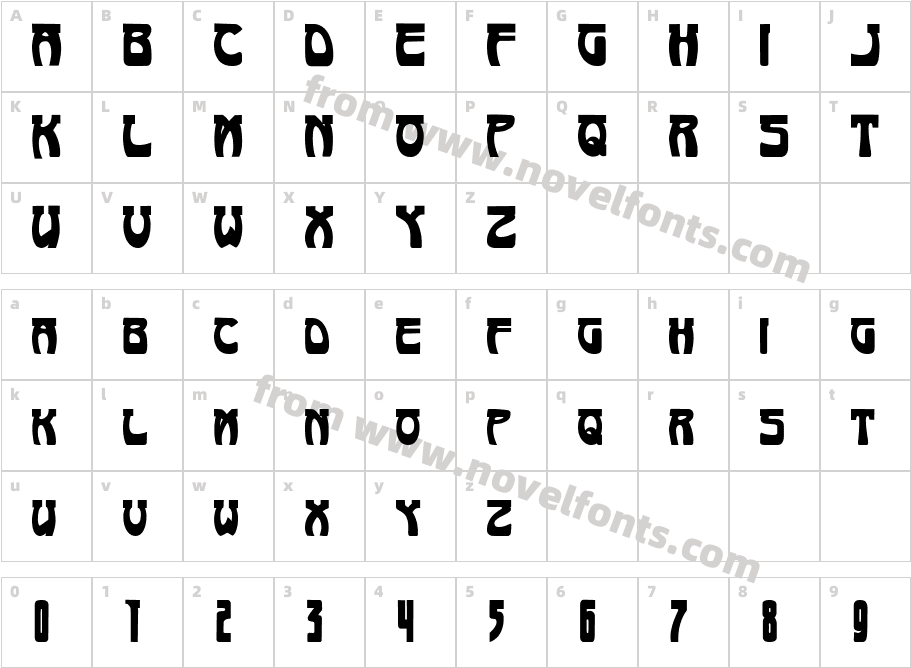 Art-Nouveau 1895Character Map