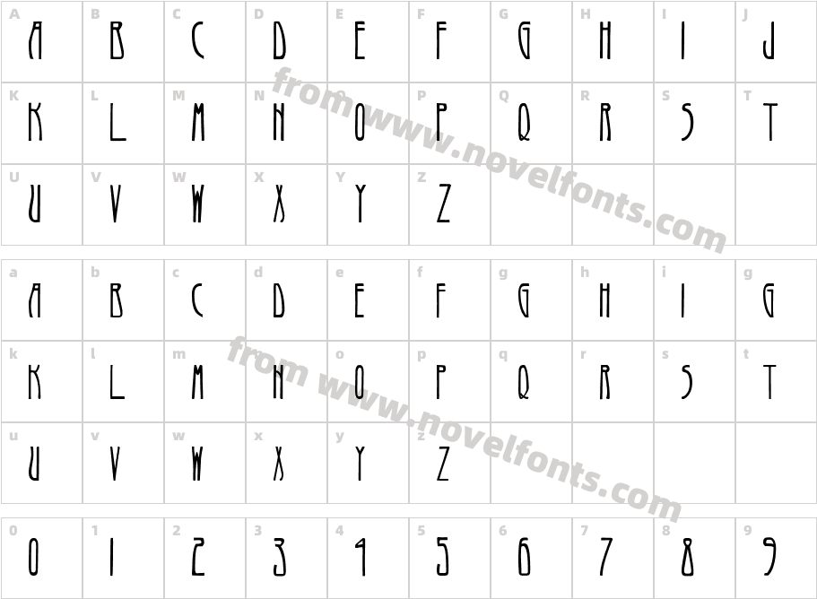 Art-Nouveau 1900Character Map