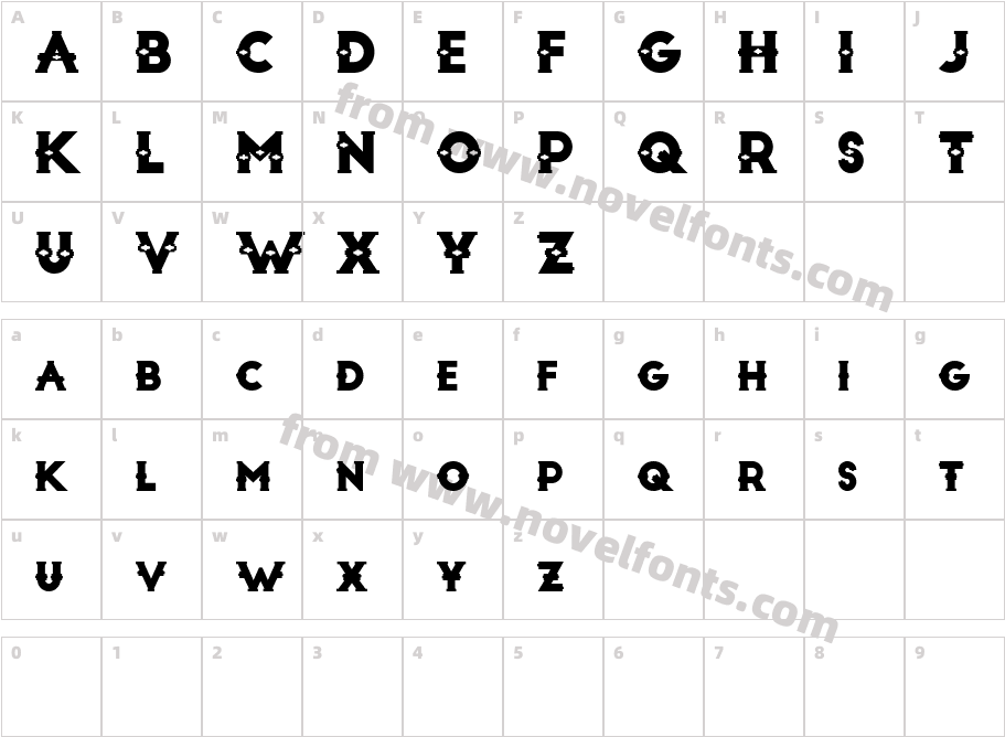 Artesania DisplayCharacter Map