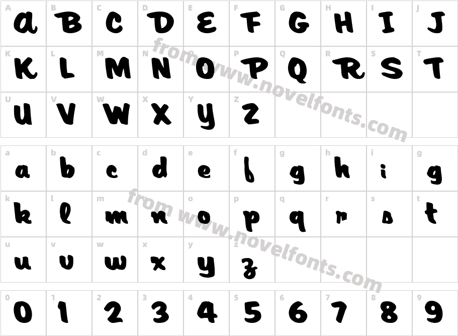 Artis Regular ttnormCharacter Map