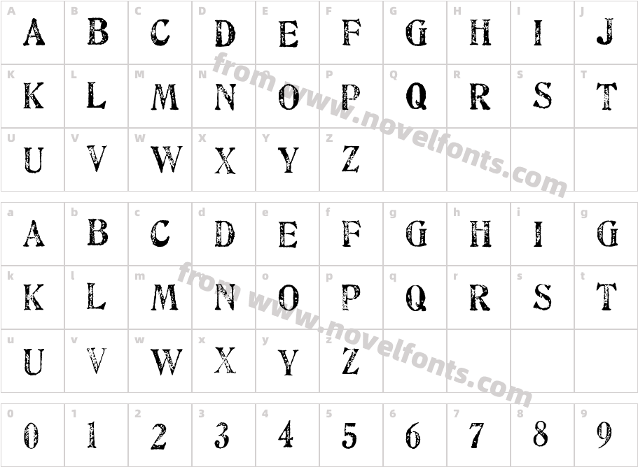 Artistamp MediumCharacter Map