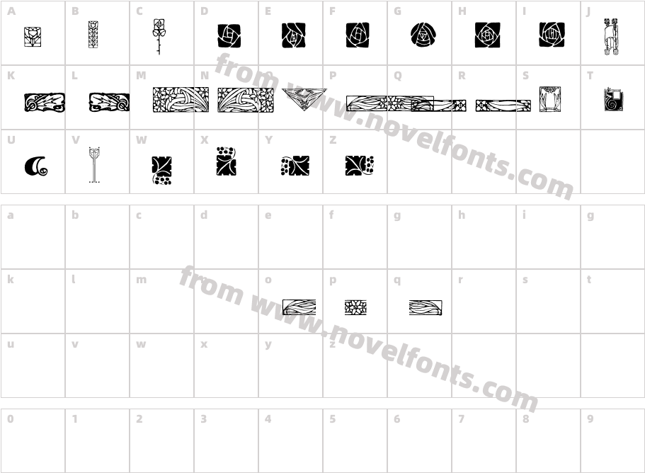 ArtsAndCrafts-OrnamentsCharacter Map