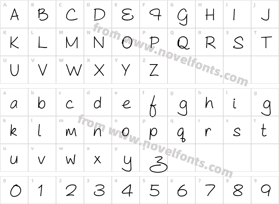 AsCuteAsSemibold-SemiboldCharacter Map