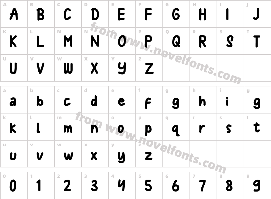 AscottYoungRegularCharacter Map