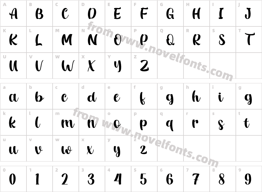 AshburtonCharacter Map